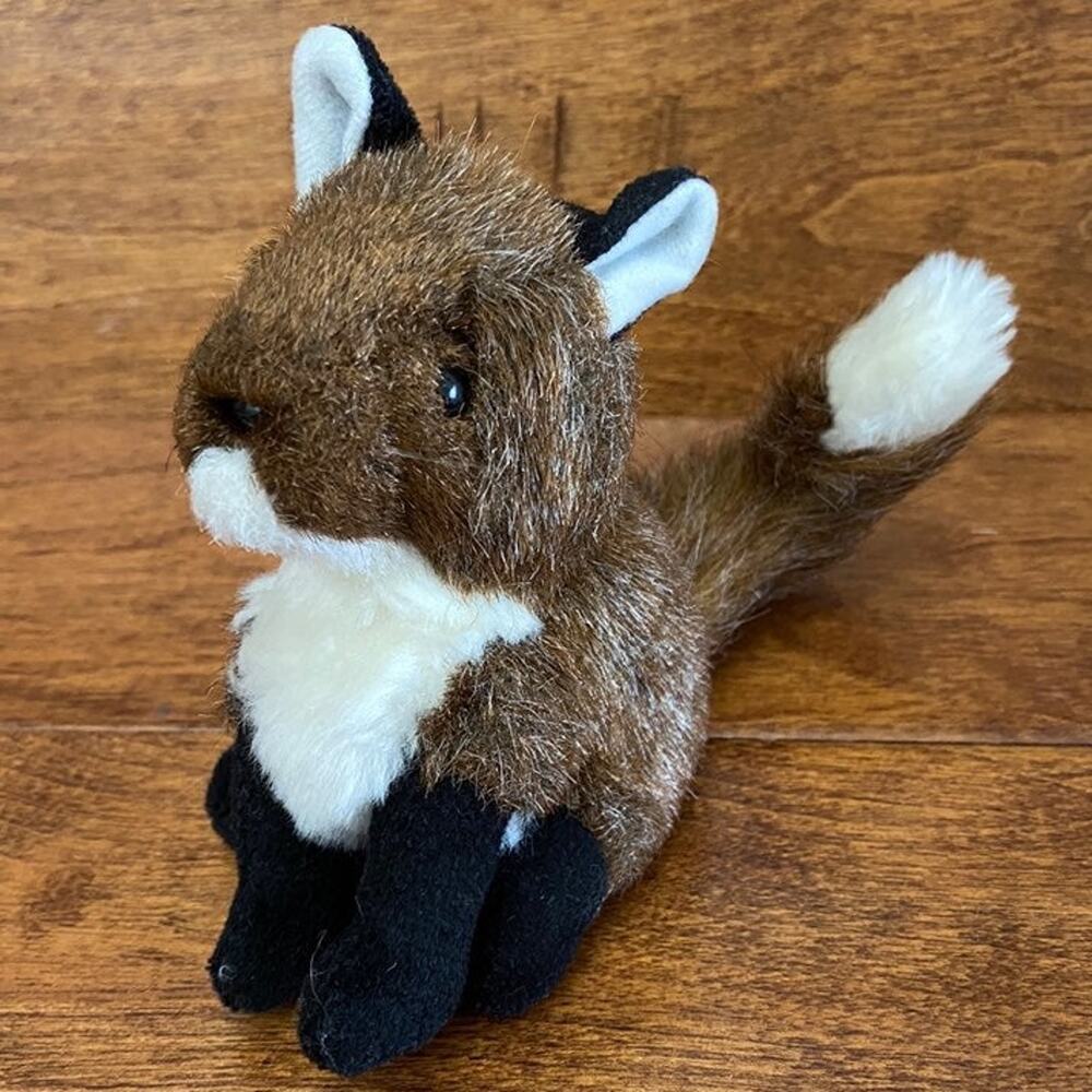 FOLKMANIS Red Fox Mini Finger Puppet Realistic Plush Animal Small